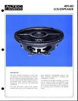 Preview for 1 page of Altec Lansing 409-8D CEILING SPEAKER Manual