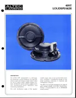 Altec Lansing 409T CEILING SPEAKER Manual предпросмотр