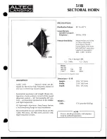Altec Lansing 511B HF HORN Manual preview