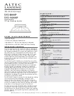 Altec Lansing 515-8HHP LF SPEAKER Manual предпросмотр