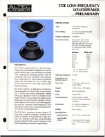 Предварительный просмотр 1 страницы Altec Lansing 515E LF SPEAKER Manual