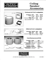 Preview for 1 page of Altec Lansing 5181XM CEILING SPEAKER ACCESSORY Manual