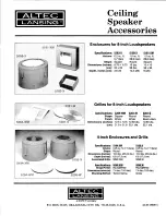 Preview for 1 page of Altec Lansing 5189XM CEILING SPEAKER ACCESSORY Manual