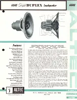 Preview for 1 page of Altec Lansing 604 SUPER DUPLEX SPEAKER Manual