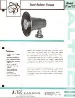 Altec Lansing 71 HF HORNS Manual preview