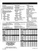 Предварительный просмотр 4 страницы Altec Lansing 7140A POWER AMPLIFIER Manual