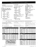 Preview for 4 page of Altec Lansing 7180A Specifications