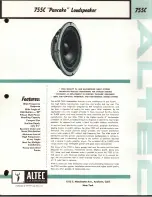 Altec Lansing 755C CEILING SPEAKER Manual предпросмотр