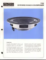 Предварительный просмотр 1 страницы Altec Lansing 755E CEILING SPEAKER Manual