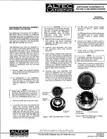 Preview for 1 page of Altec Lansing 800 HF DRIVER Technical Instructions