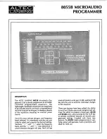 Предварительный просмотр 1 страницы Altec Lansing 8055B SIGNAL PROCESSING Manual