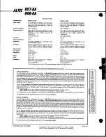 Preview for 2 page of Altec Lansing 807-8A HF DRIVERS Manual