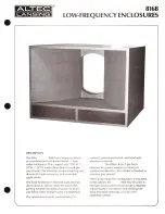 Preview for 1 page of Altec Lansing 816B LF SPEAKER CABINET Manual