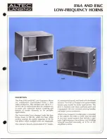 Предварительный просмотр 1 страницы Altec Lansing 816C LF SPEAKER CABINET Manual