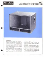 Предварительный просмотр 1 страницы Altec Lansing 816V LF SPEAKER CABINET Manual