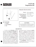 Altec Lansing 816VI-SK ACCESSORY SUSPEMSION KIT Manual preview