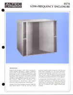 Altec Lansing 817A LF SPEAKER CABINET Manual preview