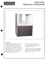 Предварительный просмотр 1 страницы Altec Lansing 828H LF SPEAKER CABINET Manual