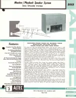 Предварительный просмотр 1 страницы Altec Lansing 844A SPEAKER SYSTEM Manual