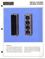 Предварительный просмотр 1 страницы Altec Lansing 850-8A SPEAKER SYSTEM Manual