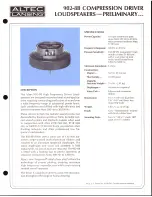 Altec Lansing 902-8B HF DRIVER Manual preview