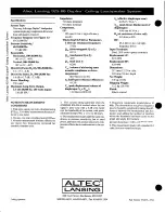 Предварительный просмотр 6 страницы Altec Lansing 925-8B CEILING SPEAKER Manual