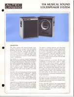 Altec Lansing 934 SPEAKER SYSTEM Manual preview