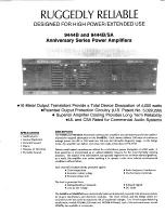 Preview for 1 page of Altec Lansing 9444B POWER AMPLIFIER SERVICE Specifications