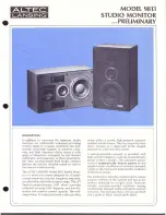 Предварительный просмотр 1 страницы Altec Lansing 9813 SPEAKER SYSTEM Manual