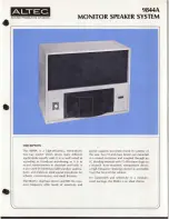 Preview for 1 page of Altec Lansing 9844A SPEAKER SYSTEM Manual