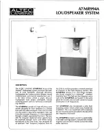 Altec Lansing A7-MR994A VOTT SPEAKER SYSTEM Manual preview