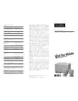 Altec Lansing ACS33 User Manual предпросмотр