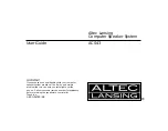 Предварительный просмотр 1 страницы Altec Lansing ACS43 User Manual