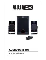 Предварительный просмотр 1 страницы Altec Lansing AL-SND313M-001 User Manual