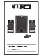 Preview for 9 page of Altec Lansing AL-SND313M-001 User Manual