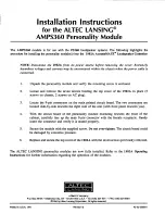 Altec Lansing AMPS360 SIGNAL PROCESSING Manual preview