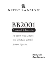 Preview for 1 page of Altec Lansing BB2001 User Manual