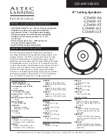 Предварительный просмотр 1 страницы Altec Lansing CD408-16T Specifications