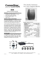 Предварительный просмотр 1 страницы Altec Lansing CommStar SV6 Specifications