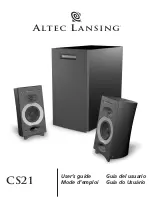 Altec Lansing CS21 User Manual предпросмотр