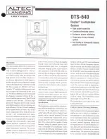 Altec Lansing DTS-640 Specifications предпросмотр