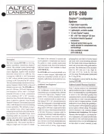 Предварительный просмотр 1 страницы Altec Lansing DTS200 SPEAKER SYSTEM Manual