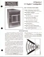 Предварительный просмотр 1 страницы Altec Lansing DTS642A-F SPEAKER SYSTEM Manual