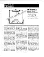 Preview for 1 page of Altec Lansing EP8 CEILING SPEAKERS Manual