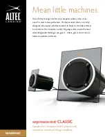 Предварительный просмотр 1 страницы Altec Lansing expressionist CLASSIC FX2020 Specifications