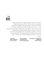 Preview for 1 page of Altec Lansing IMT800 User Manual