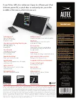 Предварительный просмотр 2 страницы Altec Lansing INMOTION CLASSIC Brochure