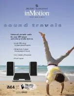 Предварительный просмотр 1 страницы Altec Lansing inMotion iM4 Brochure & Specs