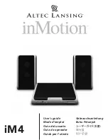 Предварительный просмотр 1 страницы Altec Lansing inMotion iM4 User Manual
