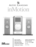 Предварительный просмотр 1 страницы Altec Lansing inMotion iMmini User Manual